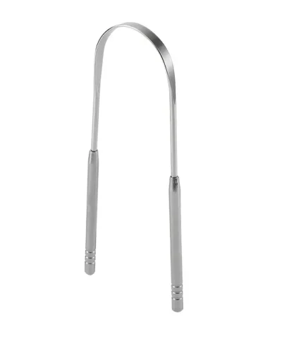 Paslanmaz Çelik Dil Temizleyici Çift El